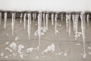 snow on a roof