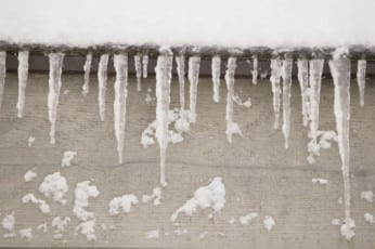 snow on a roof